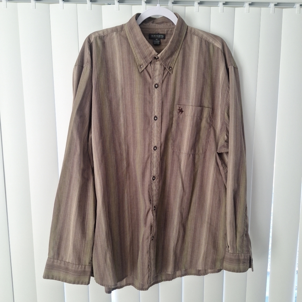 Knights Sportswear Striped Button Front Shirt